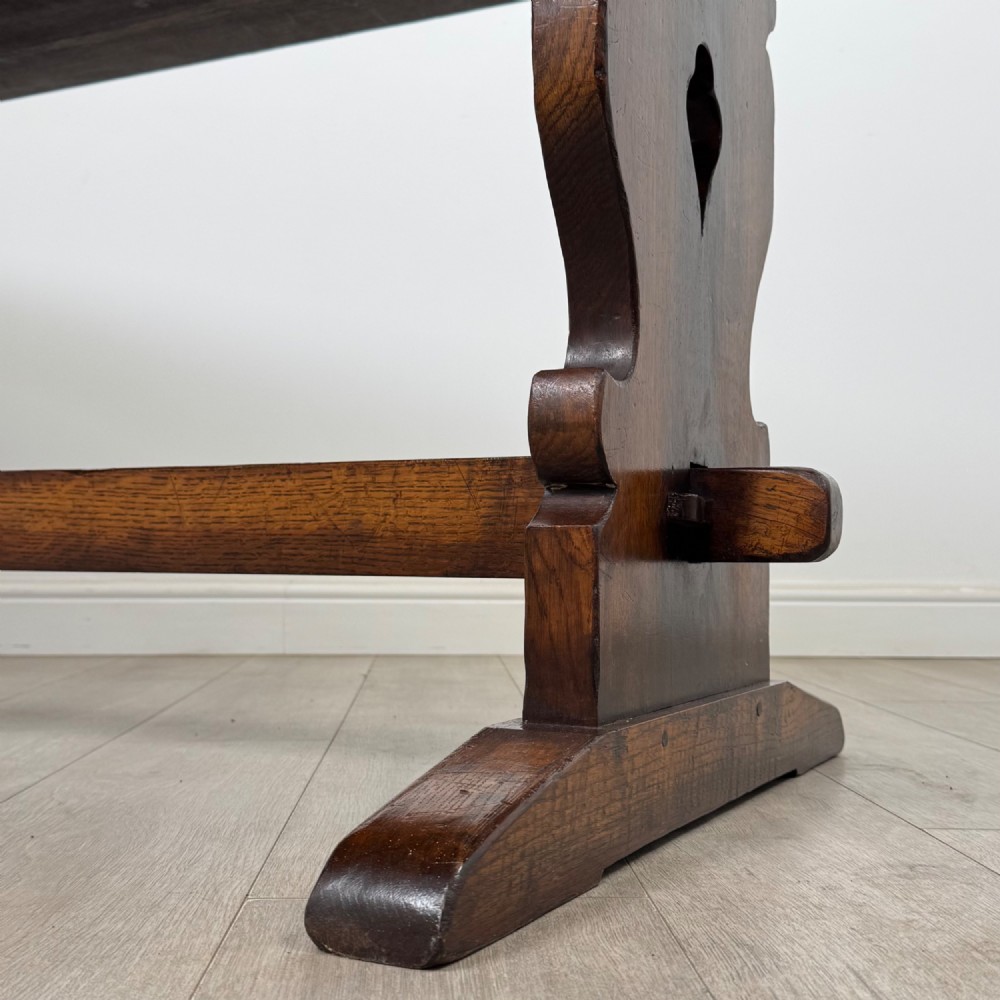 Antique 20th Century Refractory Style Dining Table In Oak View VI