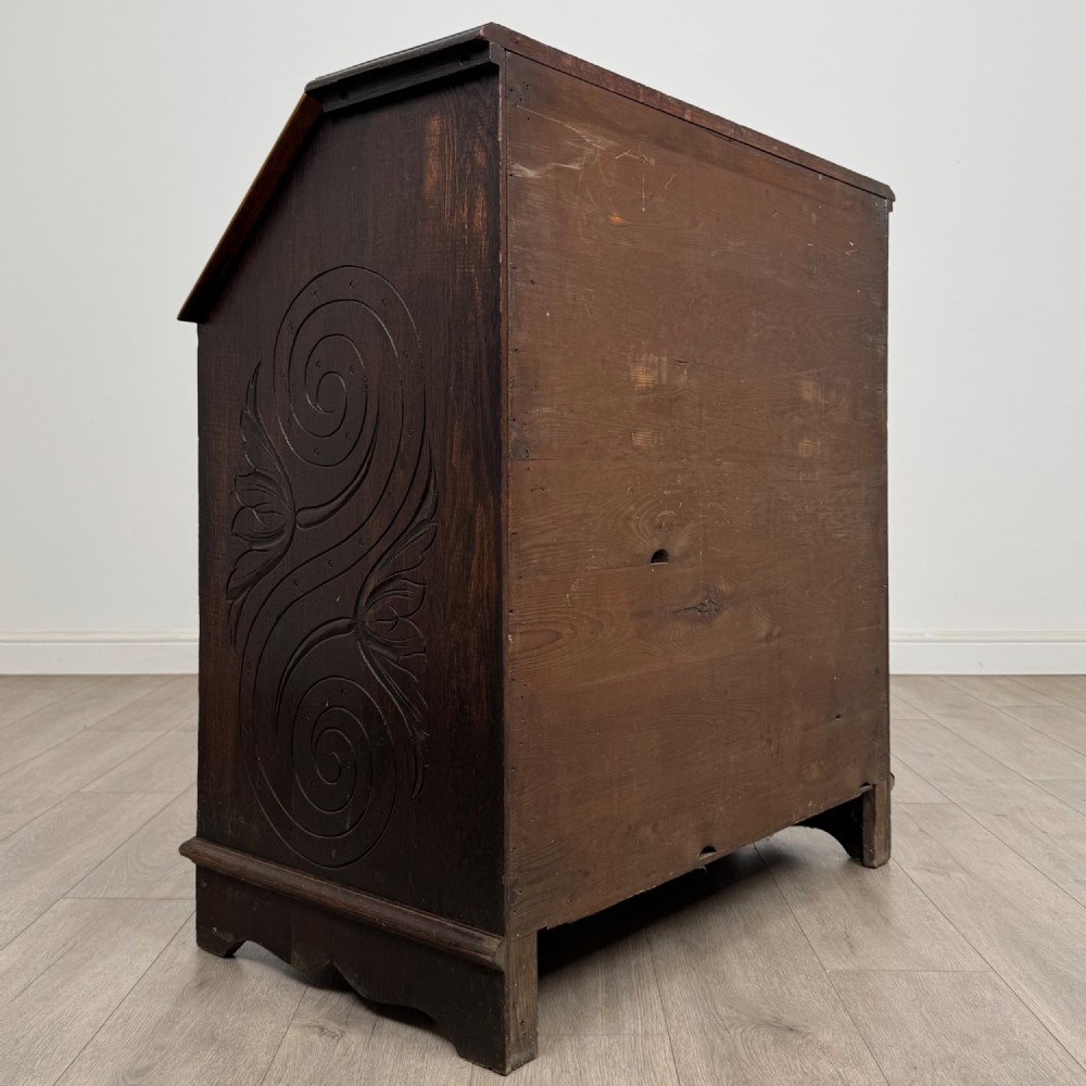 Antique 19th Century Victorian Green Man Bureau In Oak View V