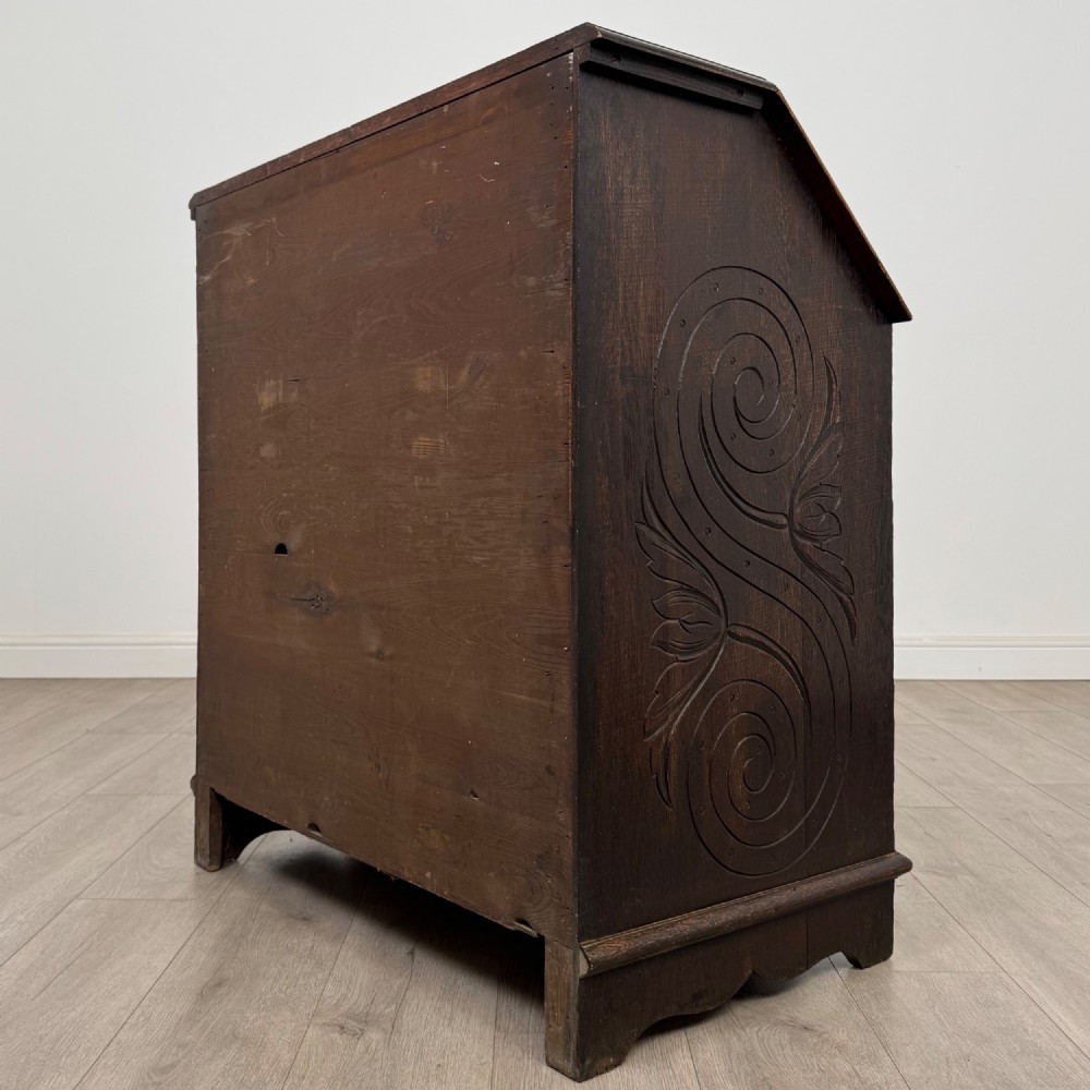 Antique 19th Century Victorian Green Man Bureau In Oak View VII