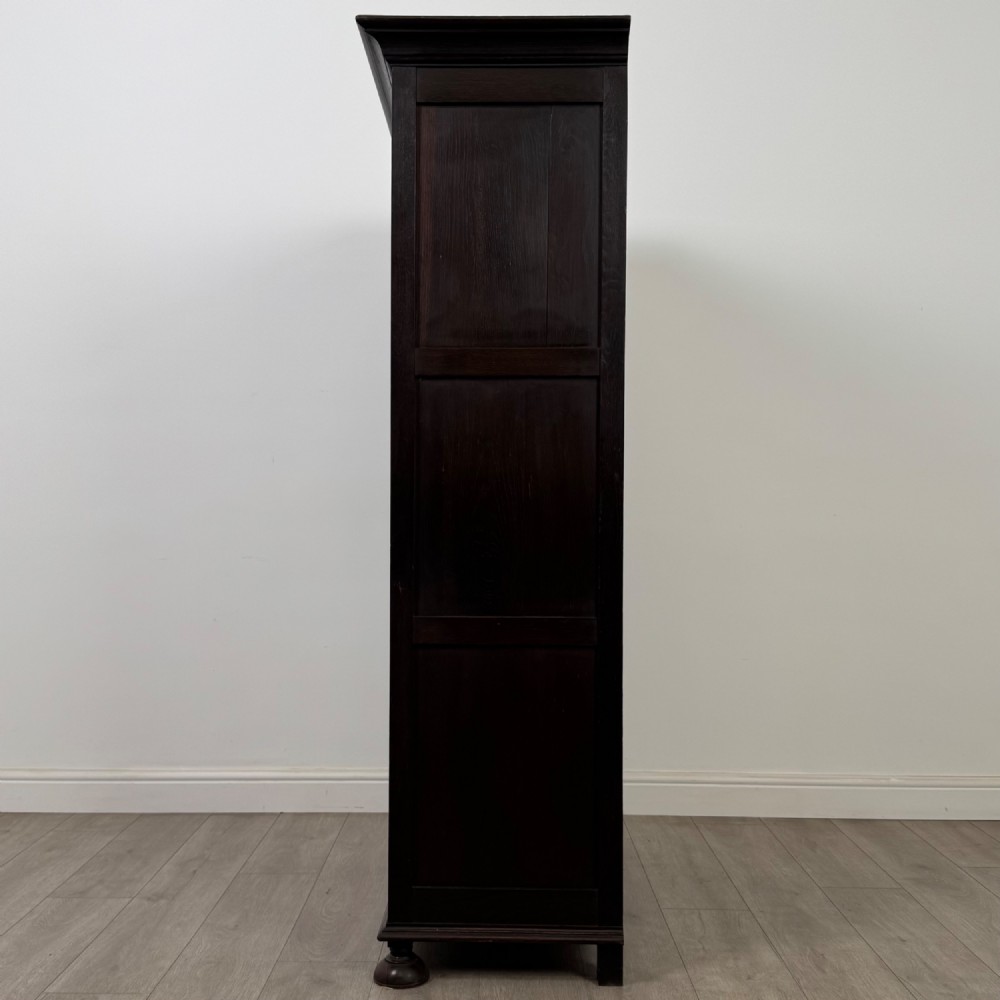 Antique 20th Century Jacobean Style Wardrobe In Oak View IV