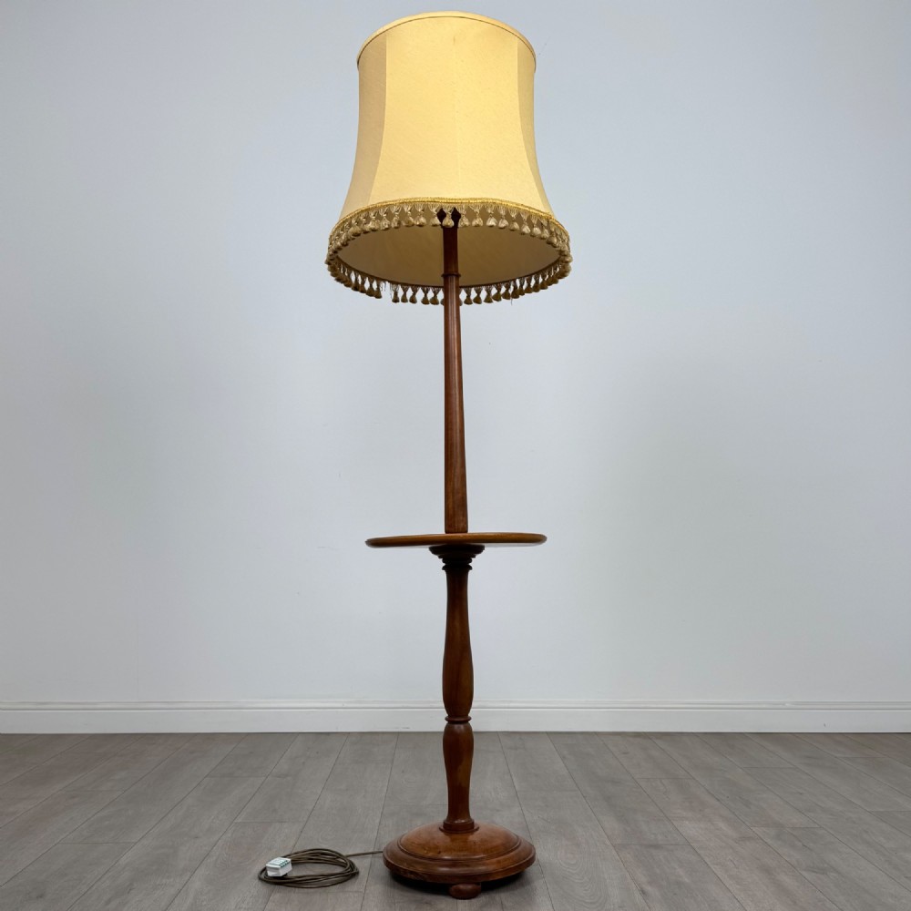 Antique 19th Century Floor Standing Lamp In Mahogany View II