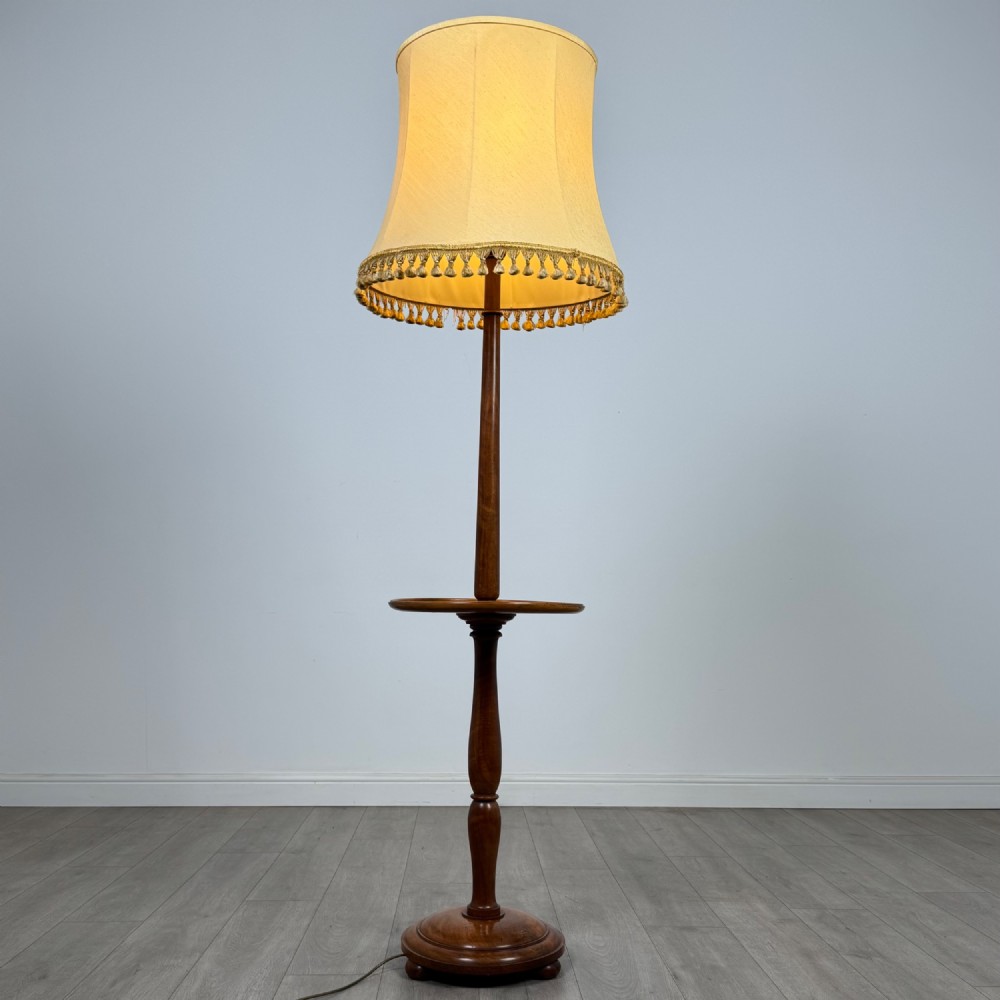 Antique 19th Century Floor Standing Lamp In Mahogany View III