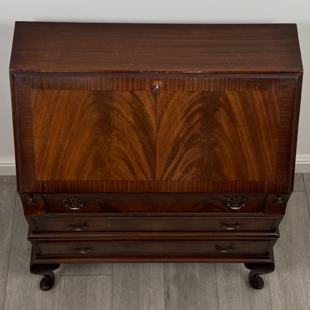 Antique 20th Century Good Quality Bureau In Mahogany View X