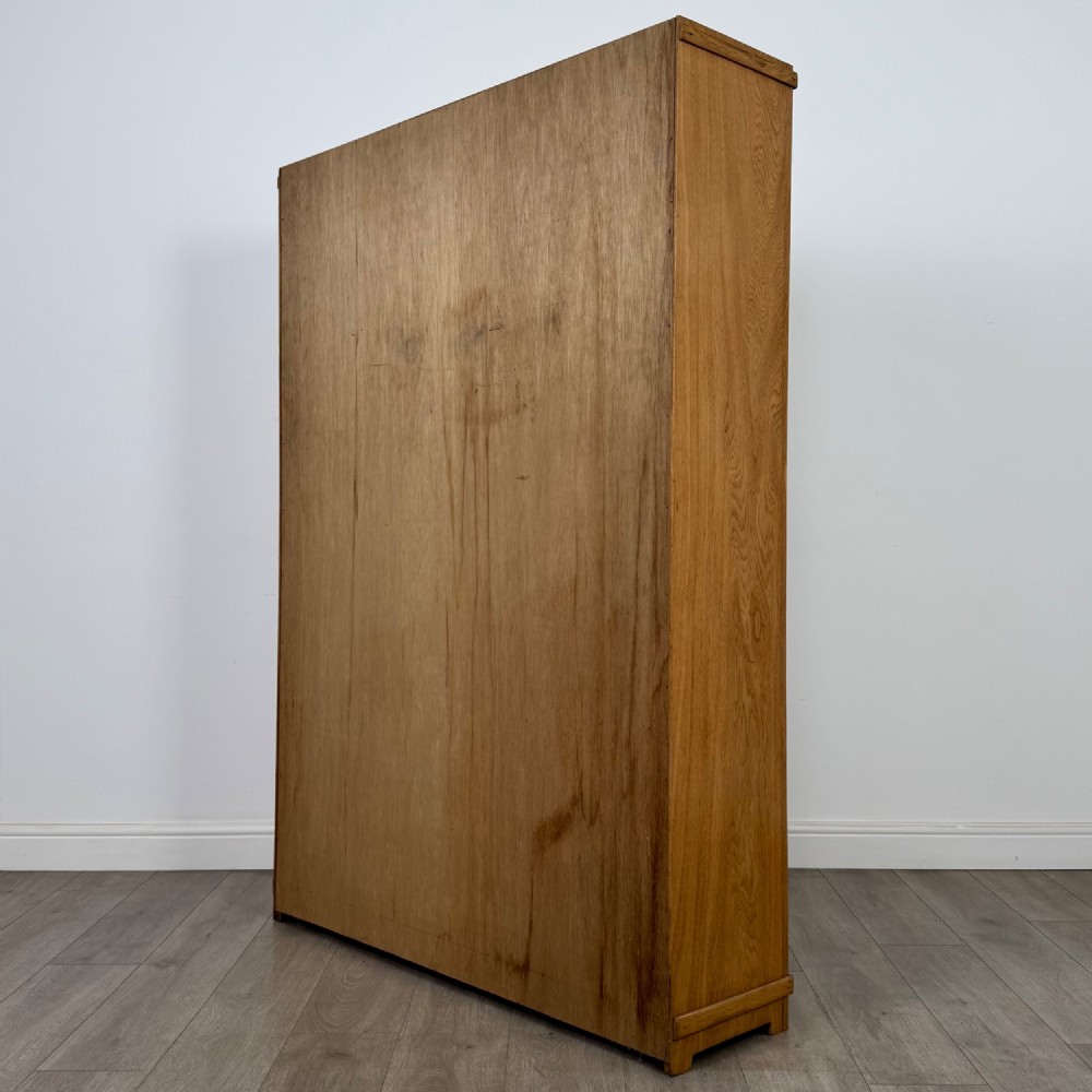 Antique 20th Century Display Cabinet In Golden Oak View VII