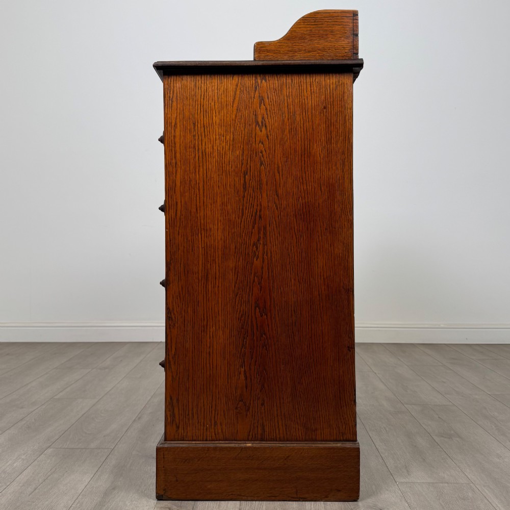 Antique 19th Century Victorian Chest Of Drawers In Oak View III