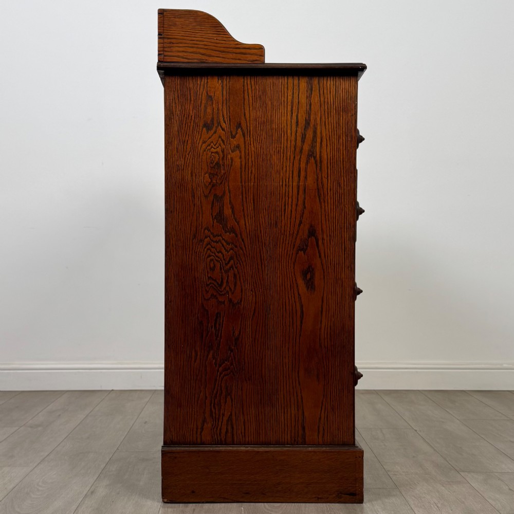 Antique 19th Century Victorian Chest Of Drawers In Oak View VII