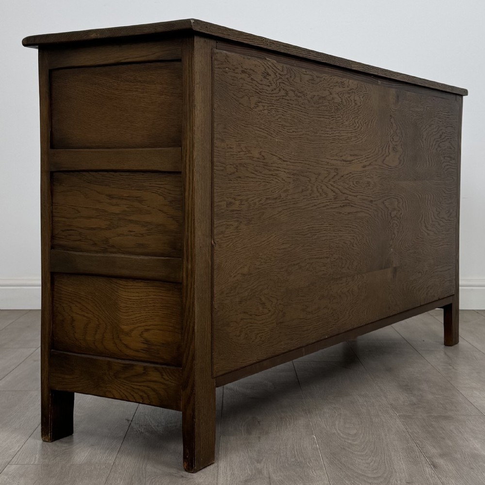 Antique 20th Century Good Quality Sideboard In Oak View V