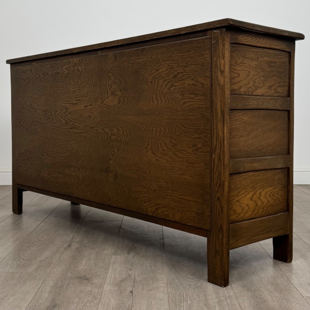 Antique 20th Century Good Quality Sideboard In Oak View VII