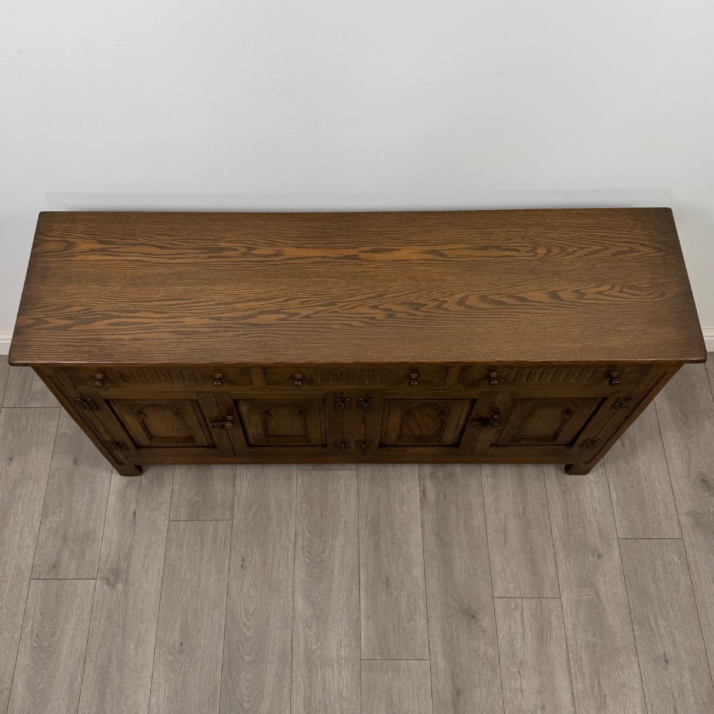 Antique 20th Century Good Quality Sideboard In Oak View X