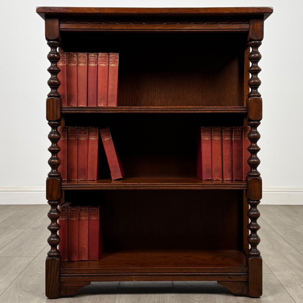 Antique 20th Century Open Bookcase In Oak