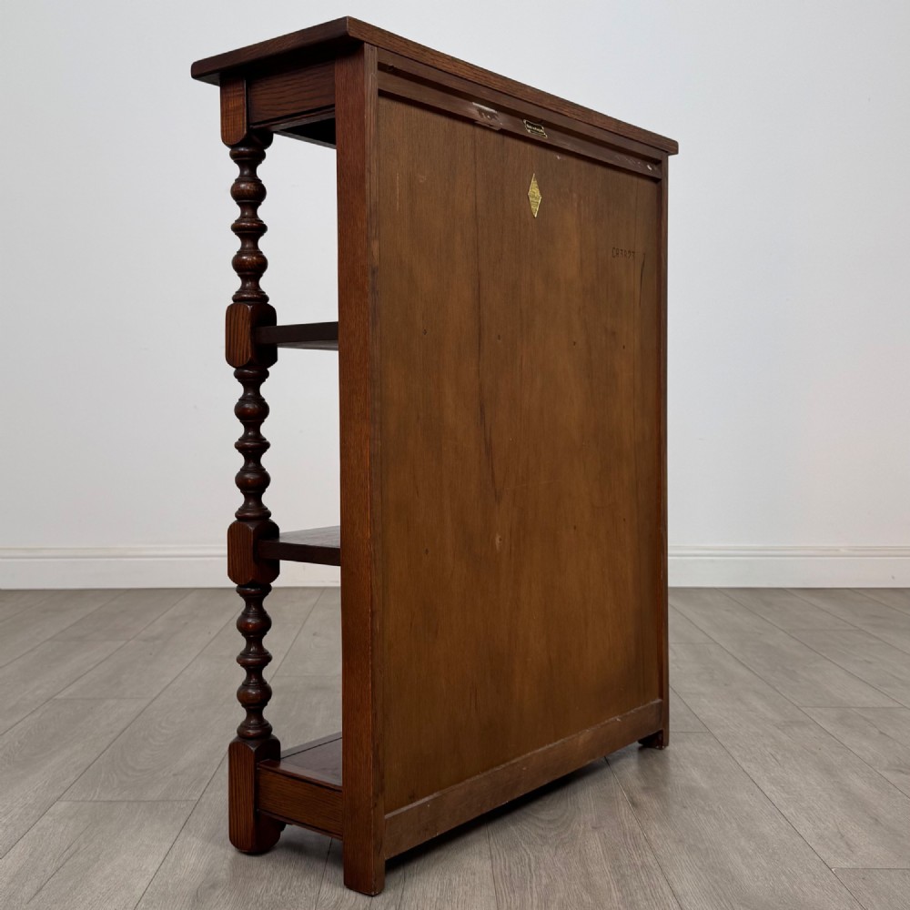 Antique 20th Century Open Bookcase In Oak View V