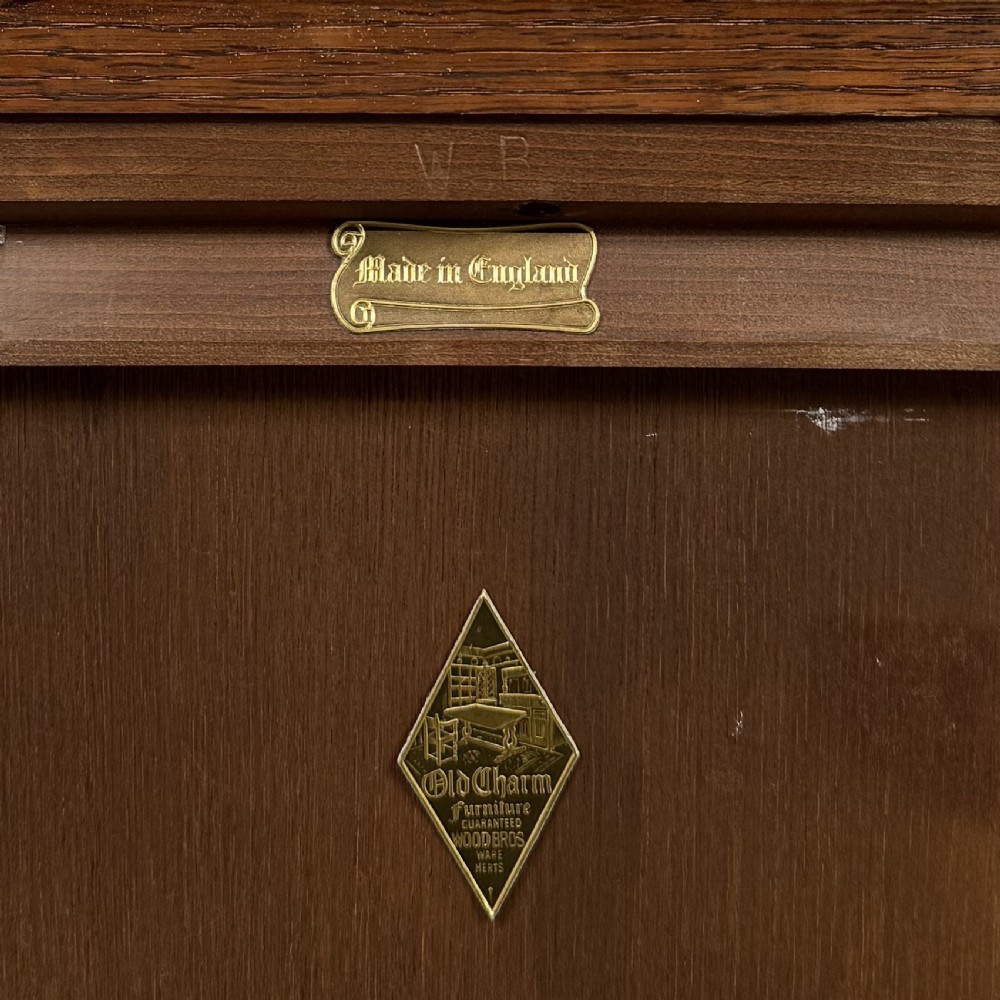Antique 20th Century Open Bookcase In Oak View XI