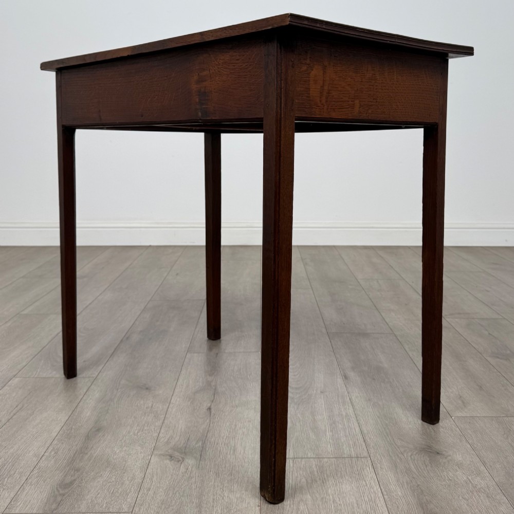 Antique 18th Century Small Georgian Writing Table In Oak View VI