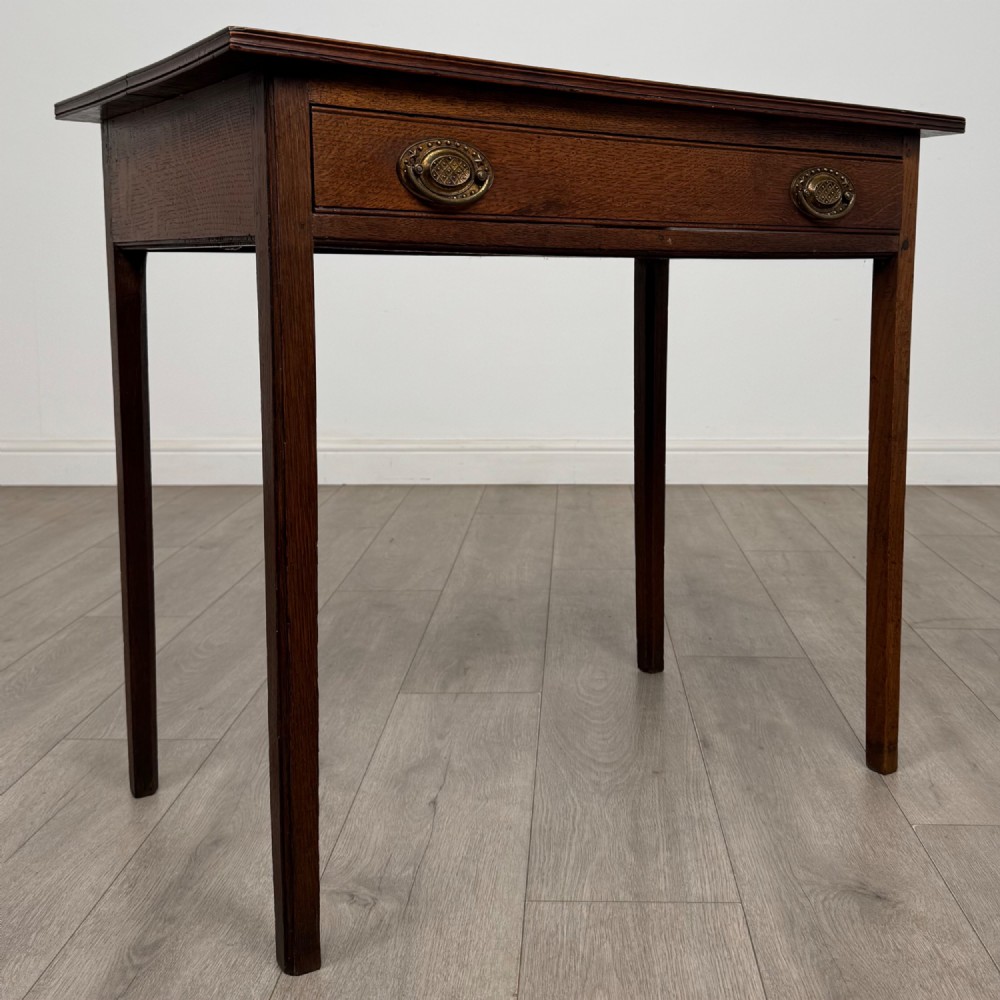 Antique 18th Century Small Georgian Writing Table In Oak View VIII