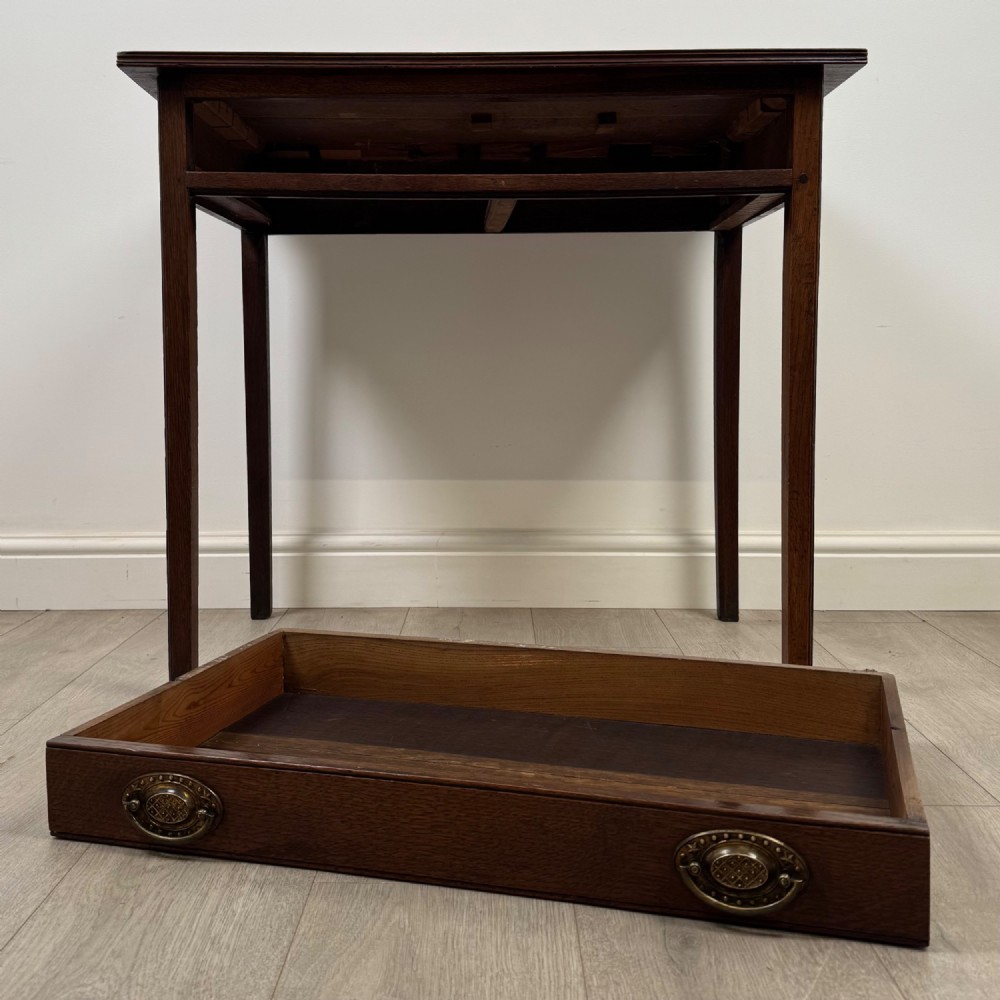 Antique 18th Century Small Georgian Writing Table In Oak View X