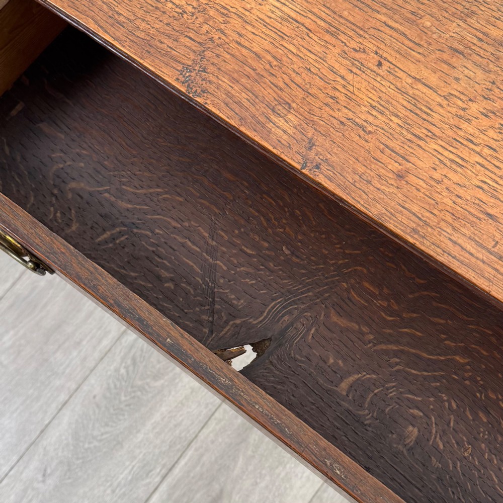 Antique 18th Century Small Georgian Writing Table In Oak View XII