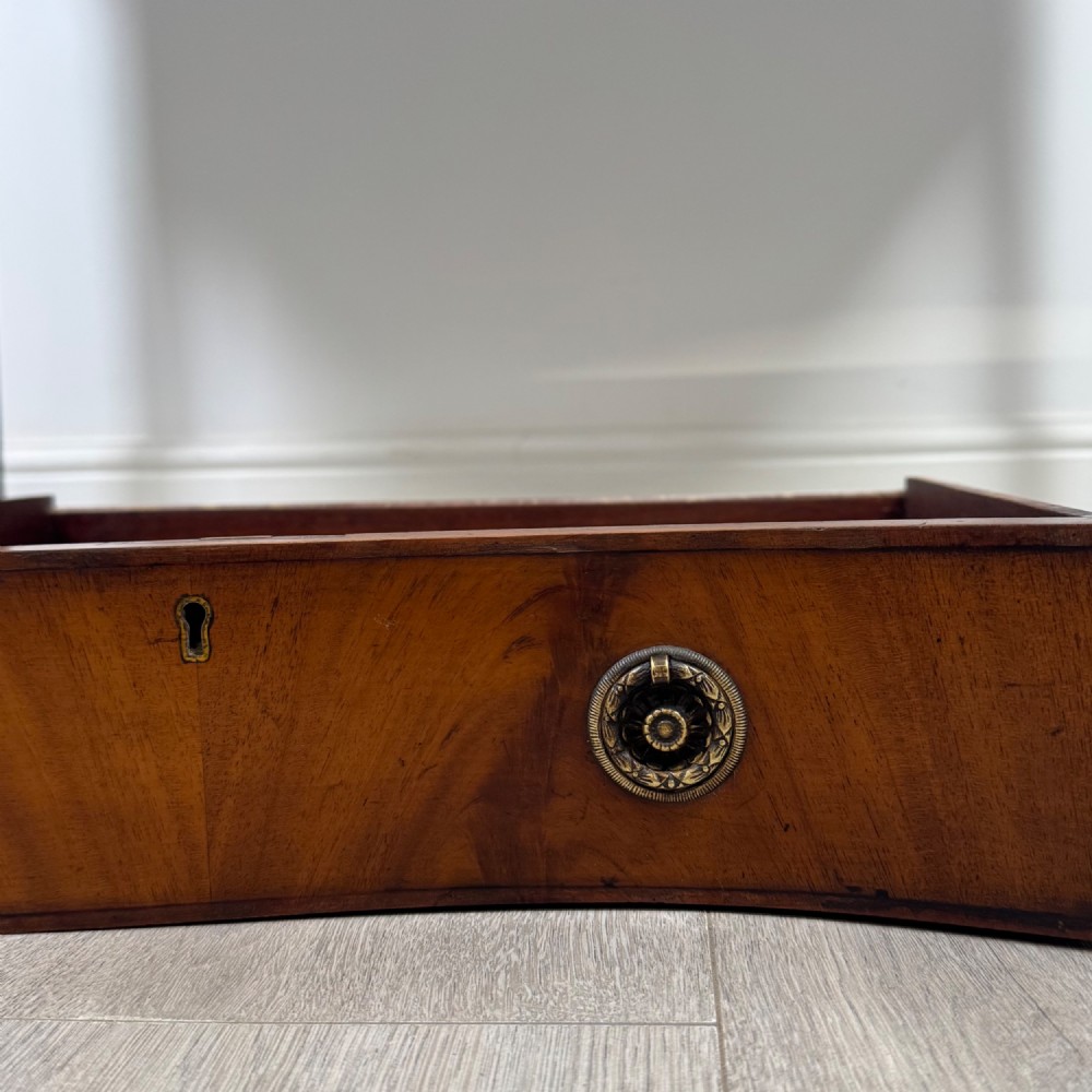 Antique 20th Century Serpentine Writing Table In Mahogany View XI