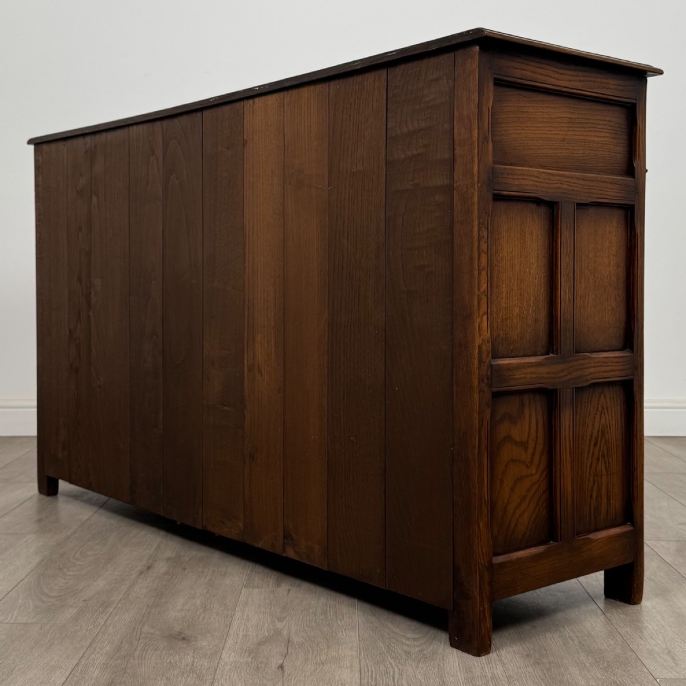Antique 20th Century Jacobean Style Sideboard In Oak View VII