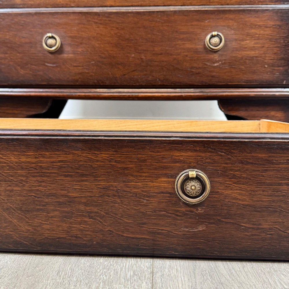 Antique 20th Century Edwardian Bureau In Oak View XIII