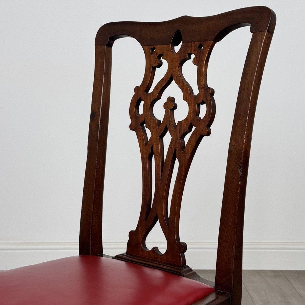 Antique 19th Century Set Of 8 Chippendale Style Dining Chairs View V