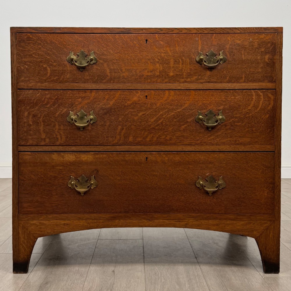 Antique 19th Century Oak Chest Of Drawers By Heals Of London
