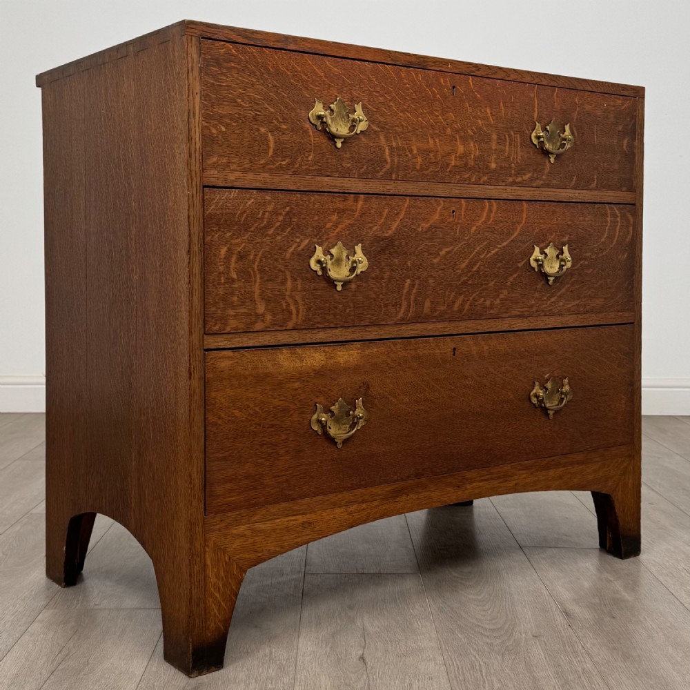 Antique 19th Century Oak Chest Of Drawers By Heals Of London View VIII