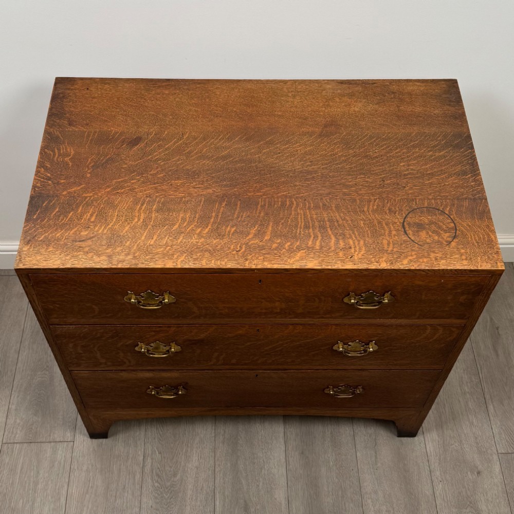 Antique 19th Century Oak Chest Of Drawers By Heals Of London View IX
