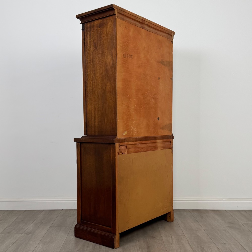 Antique 20th Century Glazed Bookcase In Mahogany View VI