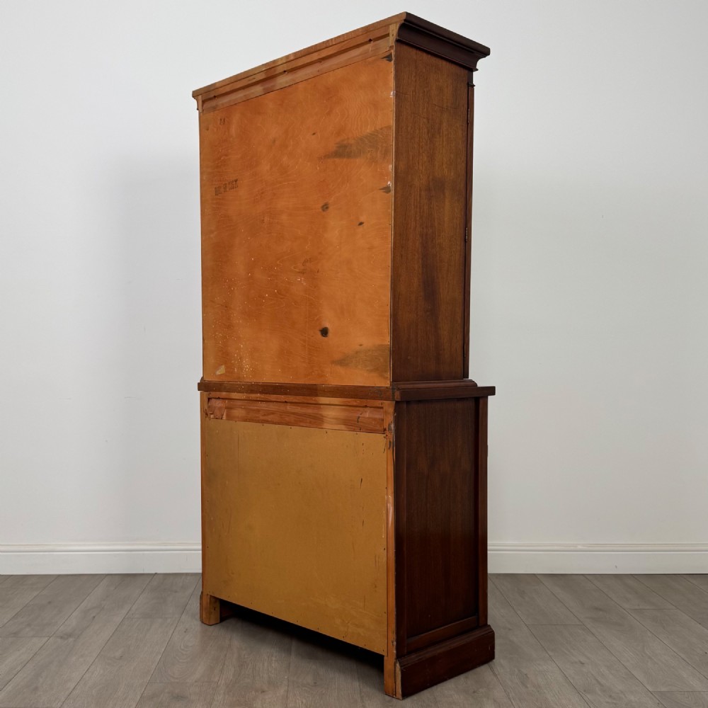 Antique 20th Century Glazed Bookcase In Mahogany View VIII