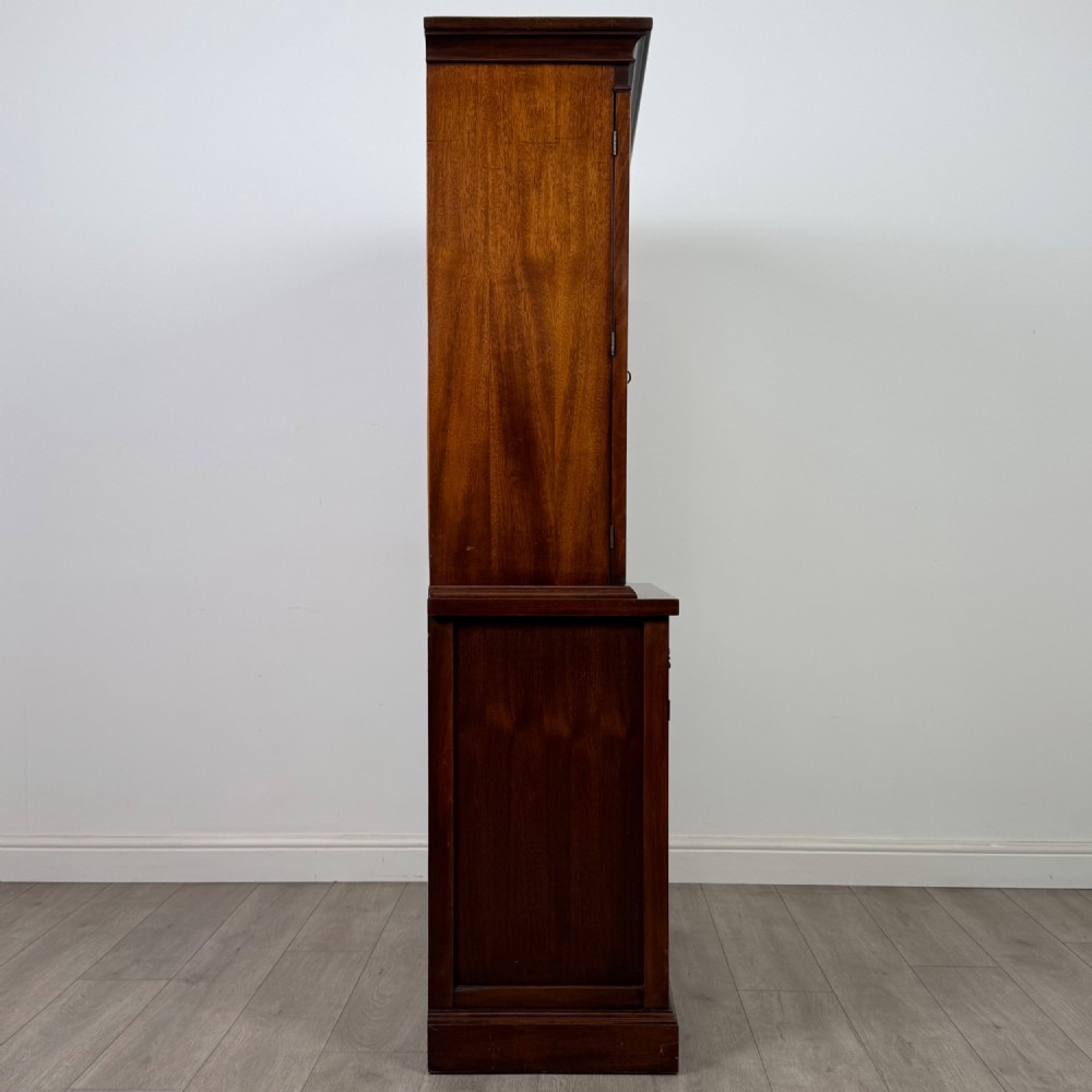 Antique 20th Century Glazed Bookcase In Mahogany View IX