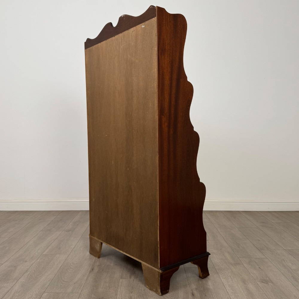 Antique 20th Century Waterfall Bookcase In Mahogany View VII