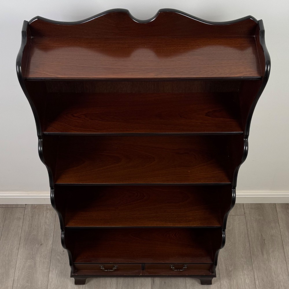 Antique 20th Century Waterfall Bookcase In Mahogany View X