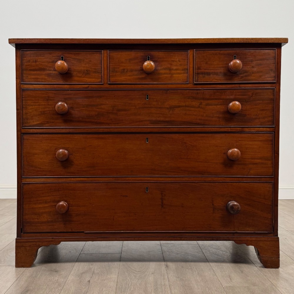 Antique 19th Century Victorian Mahogany Chest Of Drawers