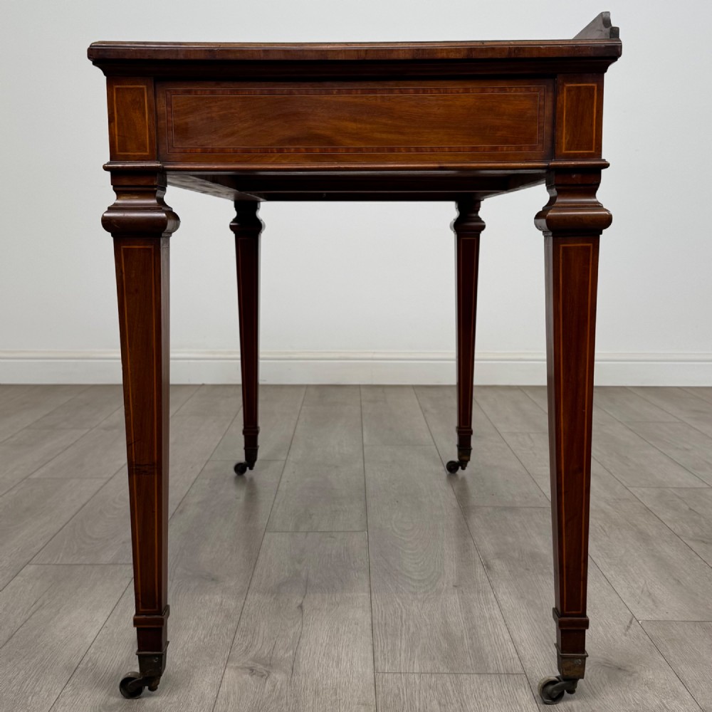 Antique 20th Century Edwardian Writing Table In Mahogany View III
