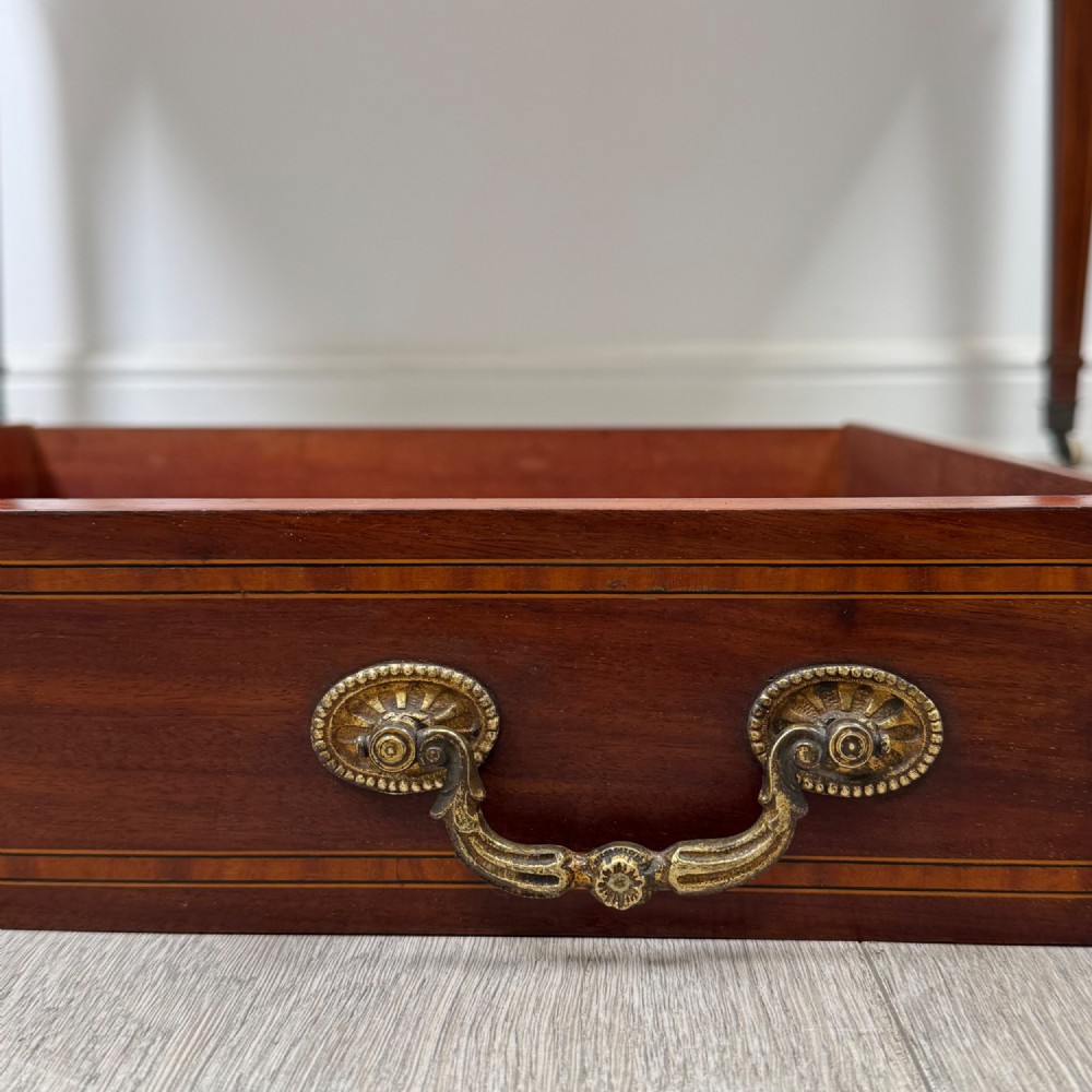 Antique 20th Century Edwardian Writing Table In Mahogany View XI