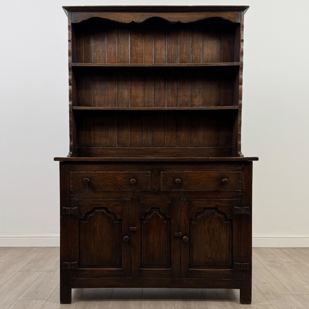 Antique 20th Century Good Quality Welsh Dresser In Oak