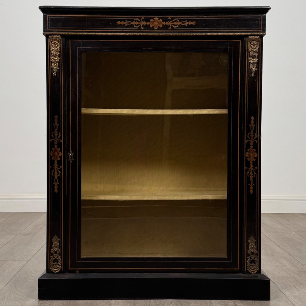 Antique 19th Century Ebonised Victorian Pier Cabinet
