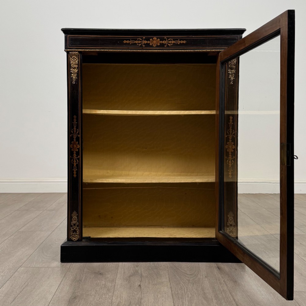 Antique 19th Century Ebonised Victorian Pier Cabinet View II