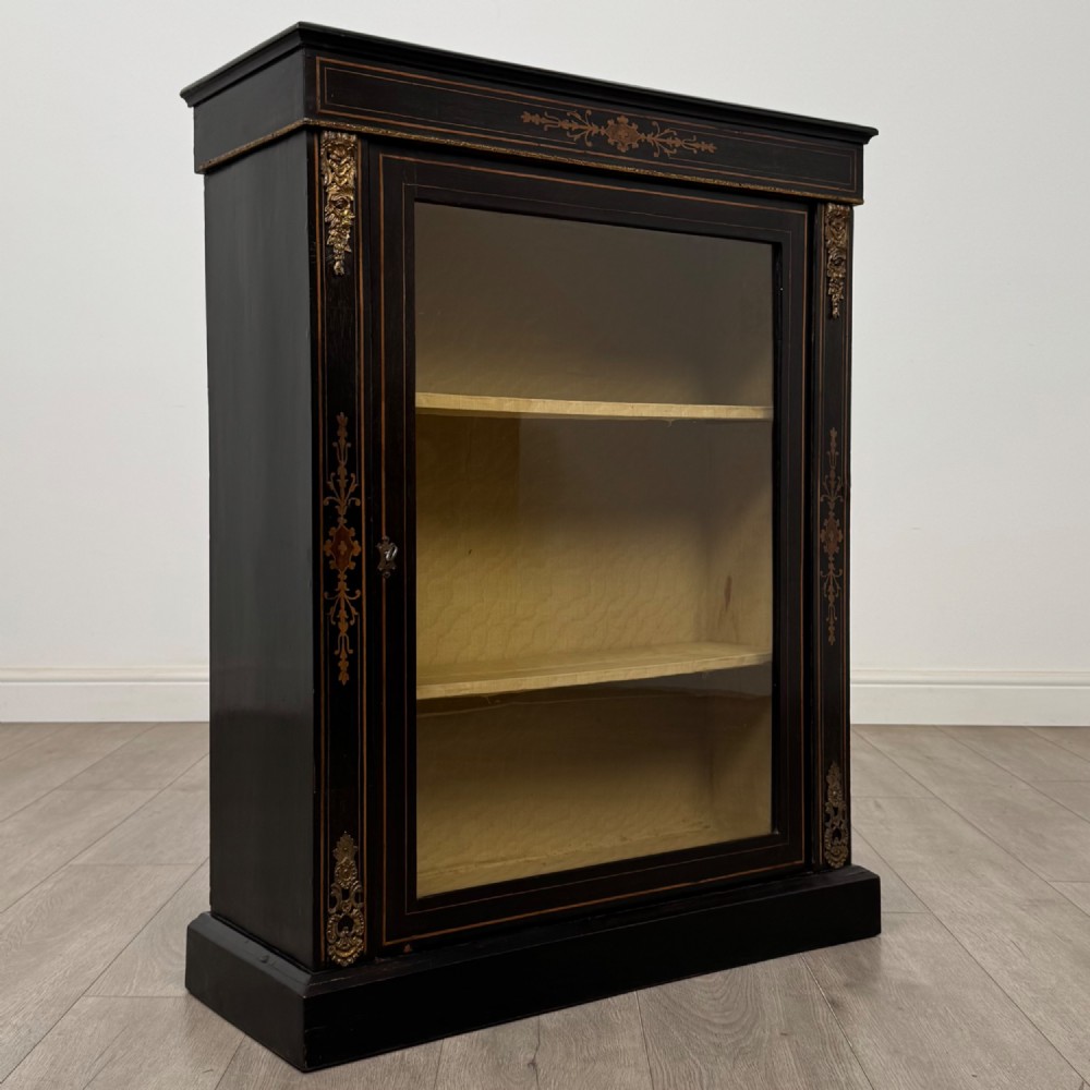 Antique 19th Century Ebonised Victorian Pier Cabinet View IX