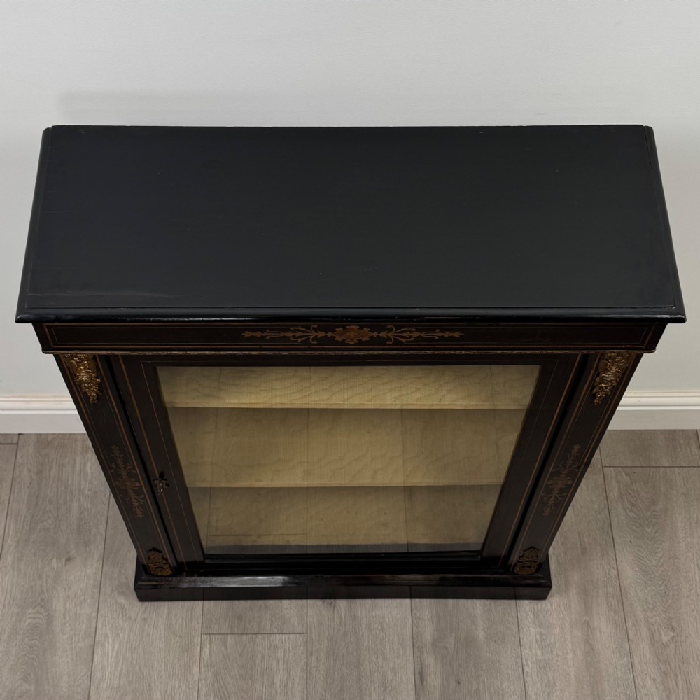 Antique 19th Century Ebonised Victorian Pier Cabinet View X