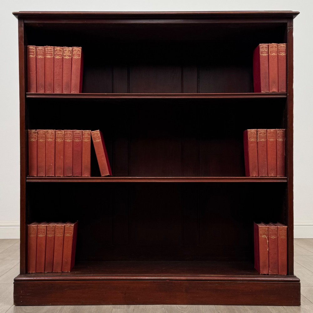 Antique 20th Century Open Bookcase In Mahogany