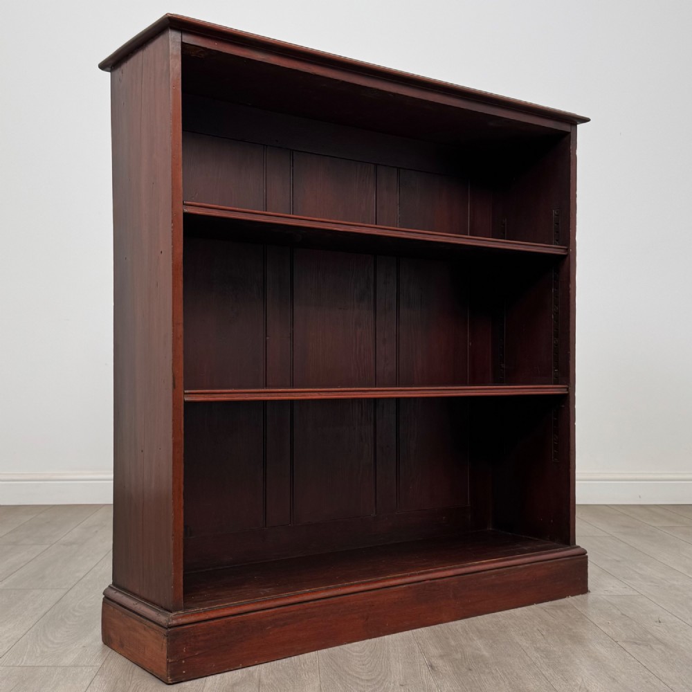 Antique 20th Century Open Bookcase In Mahogany View IX