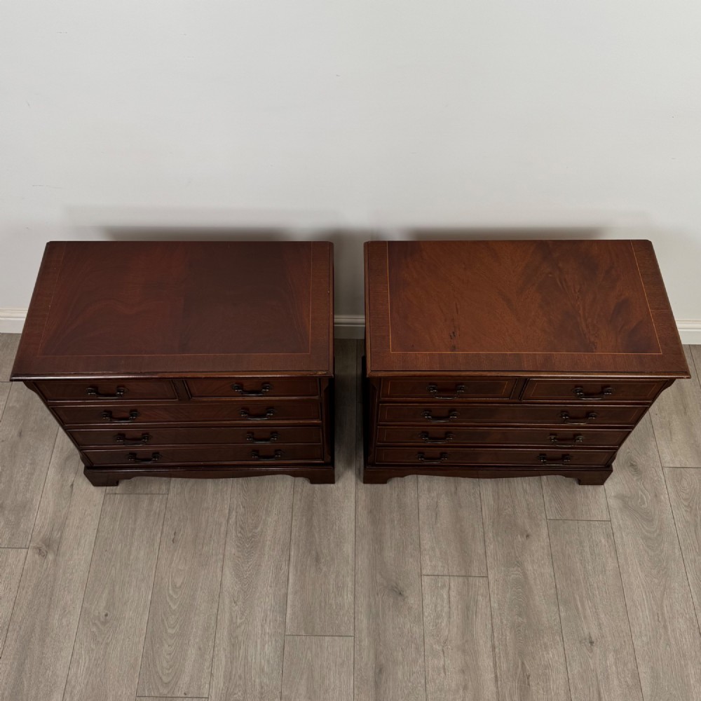 Antique 20th Century Pair Of Mahogany Chest Of Drawers View XII