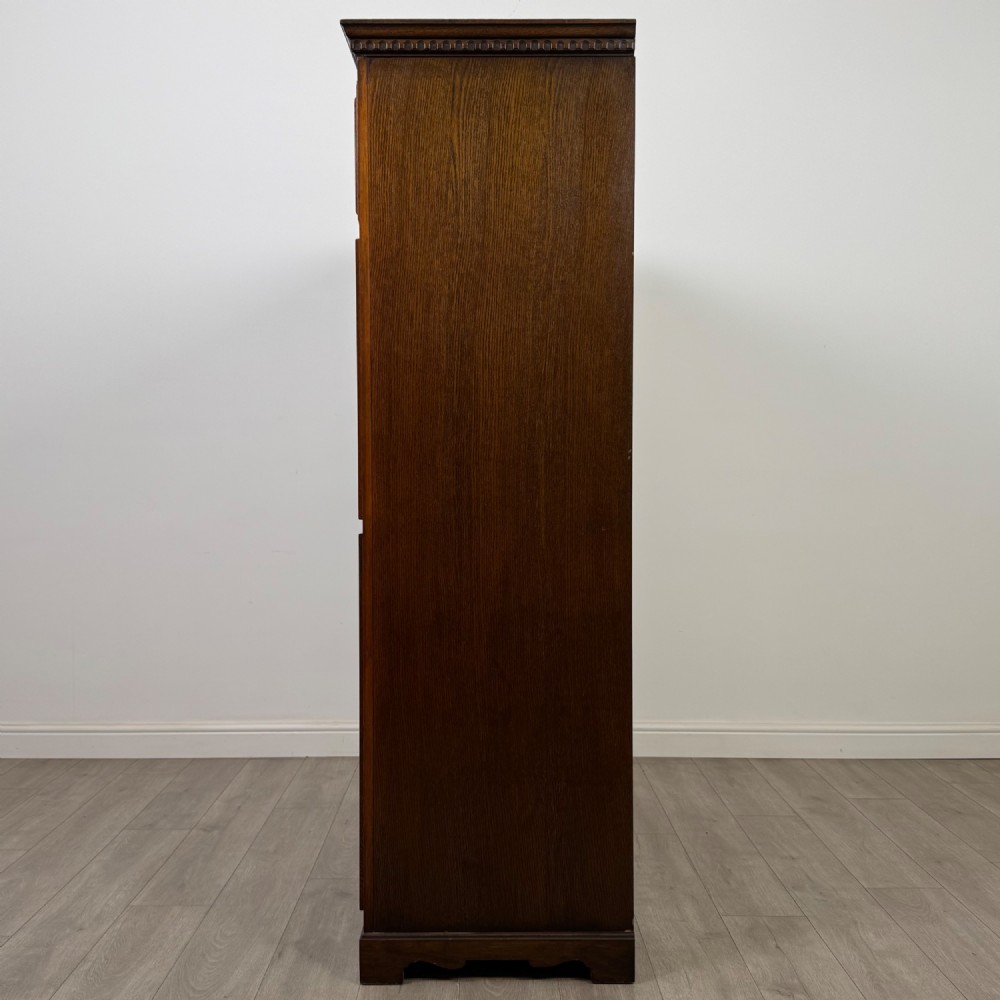 Antique 20th Century Art Deco Oak Wardrobe By Wrighton View IV