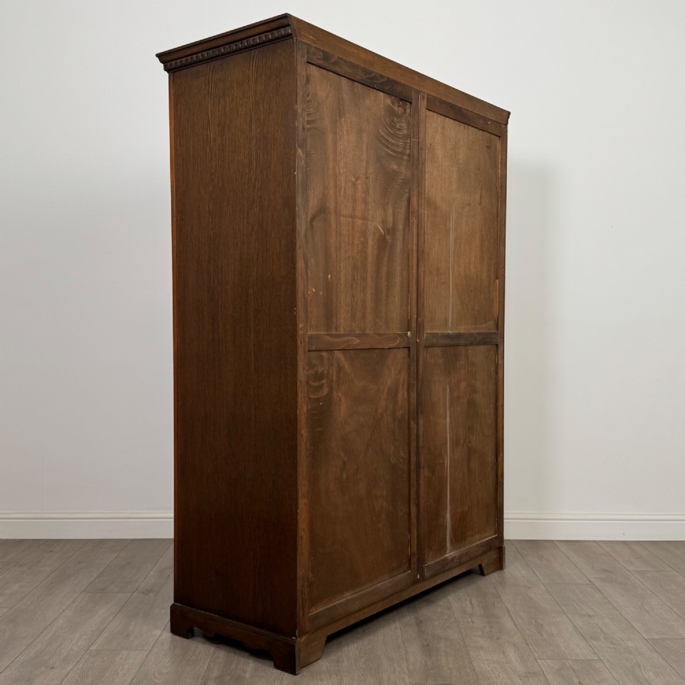 Antique 20th Century Art Deco Oak Wardrobe By Wrighton View V