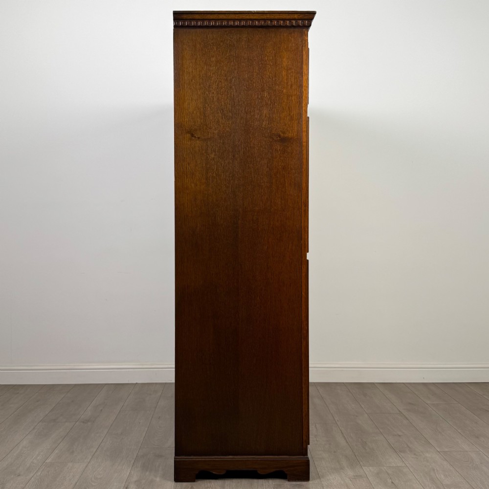 Antique 20th Century Art Deco Oak Wardrobe By Wrighton View VIII