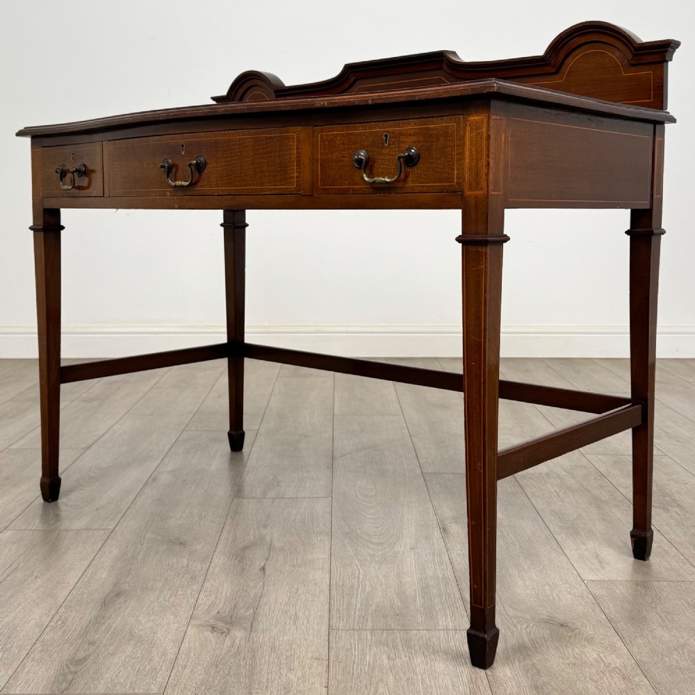 Antique 20th Century Edwardian Writing Table In Mahogany View II