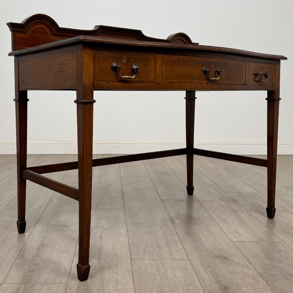 Antique 20th Century Edwardian Writing Table In Mahogany View VIII