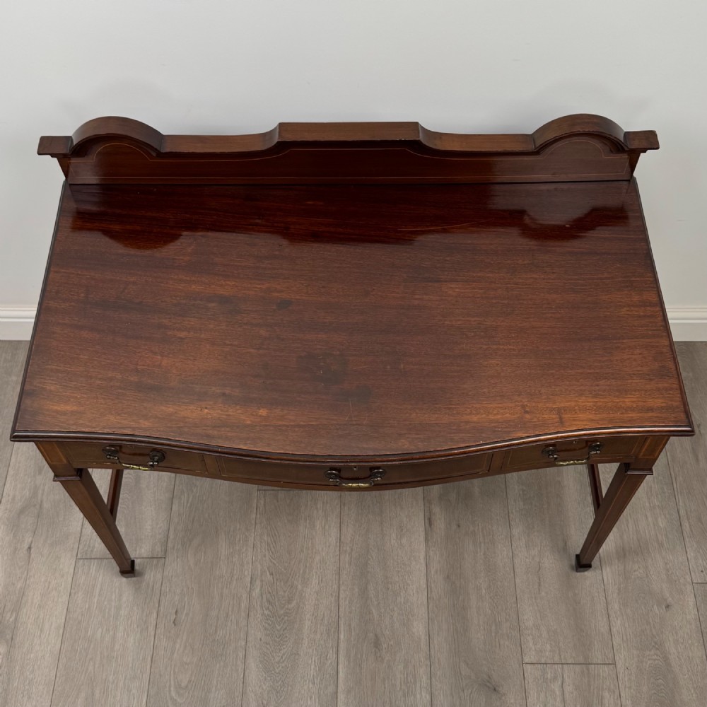Antique 20th Century Edwardian Writing Table In Mahogany View IX