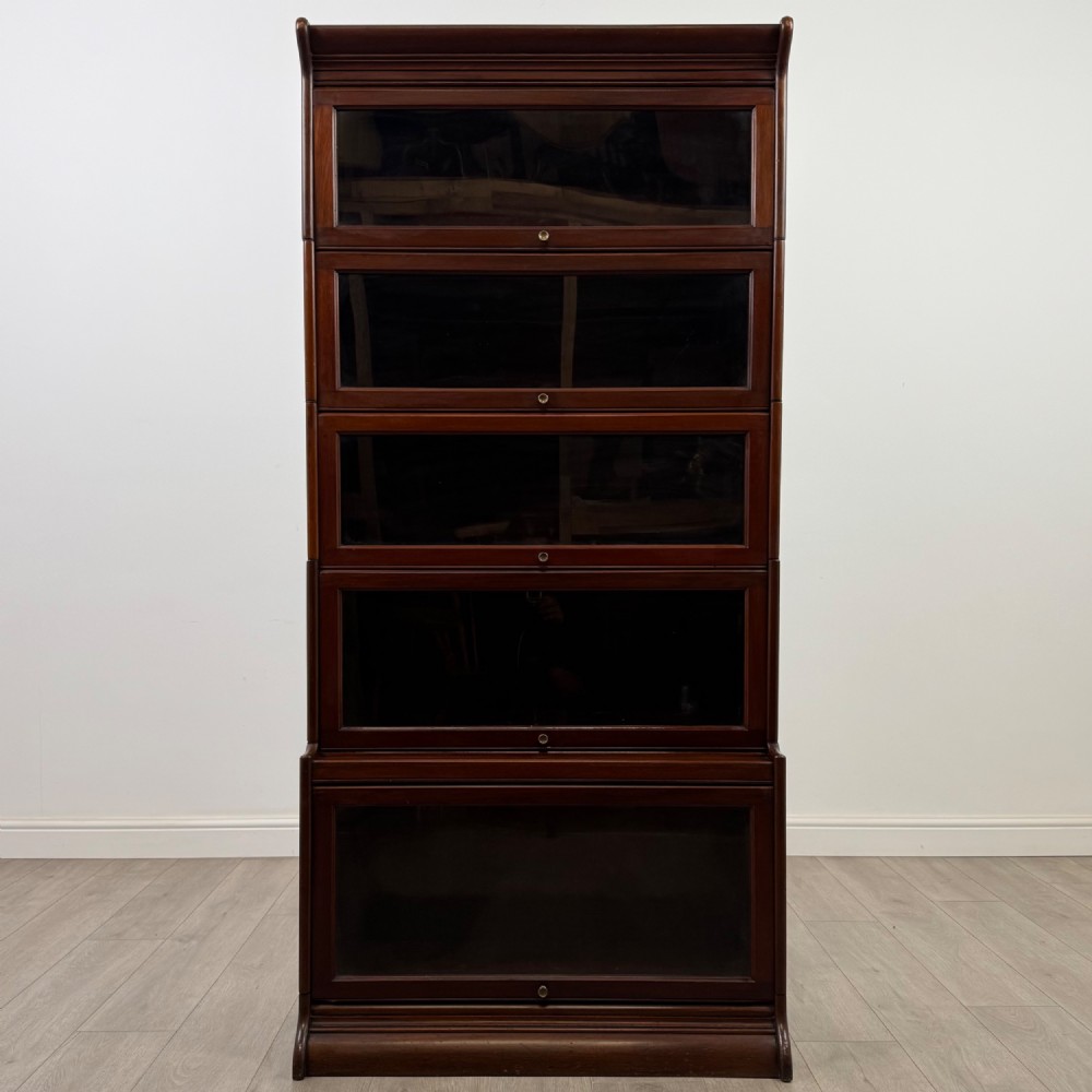 Antique 20th Century Globe Wernicke Style Bookcase In Mahogany